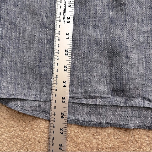 J. Jill Love Linen Long Sleeve Chambray Tunic Top - Picture 7 of 9